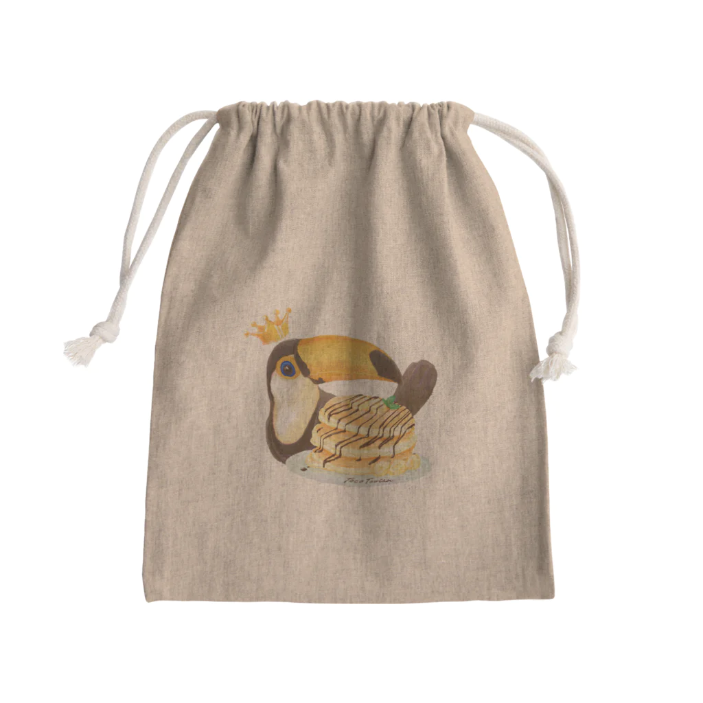 よふかしパーティーのオニオオハシパンケーキ(白) Mini Drawstring Bag
