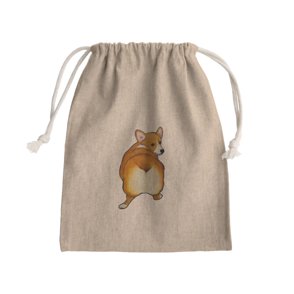 aoの食パンみたいなお尻のコーギー Mini Drawstring Bag