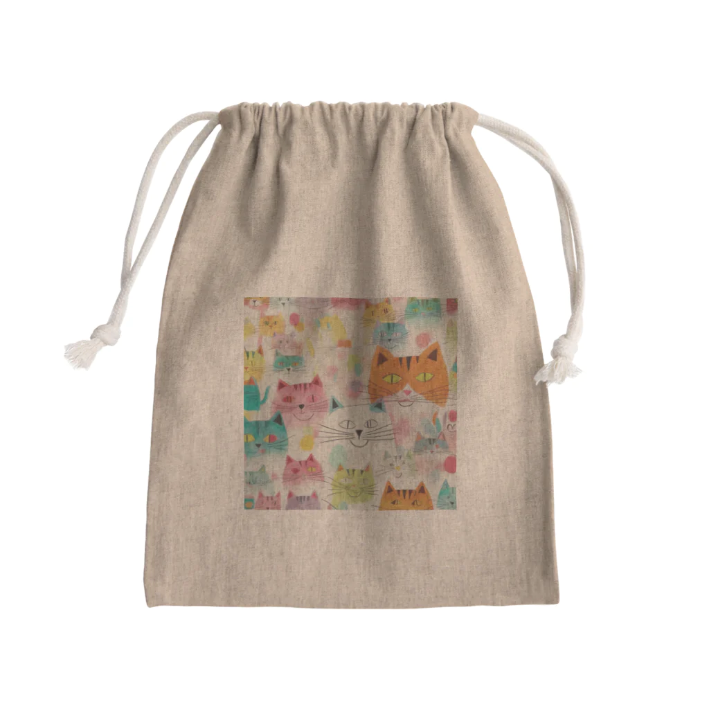 F2 Cat Design Shopのbeloved cats 002 Mini Drawstring Bag