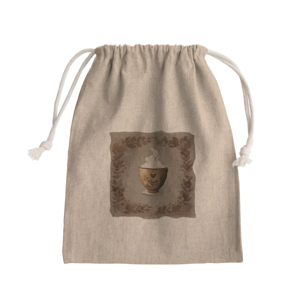 leisurely_lifeのA richly decorated coffee-inspired T-shirt design Mini Drawstring Bag