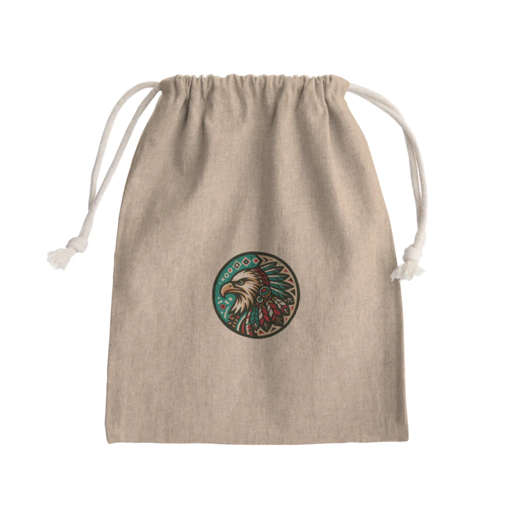 lblのNative American eagle Mini Drawstring Bag