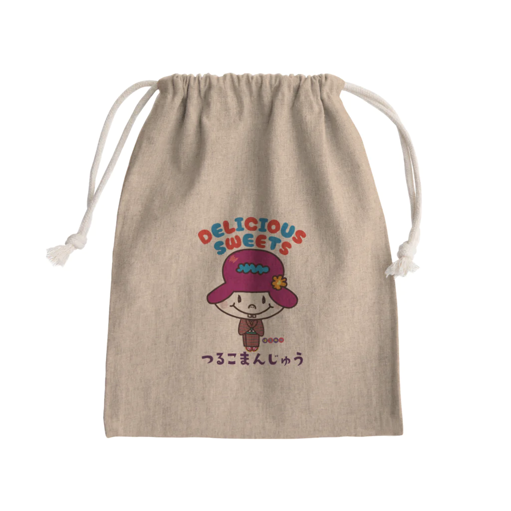 ドレメヒロコのつるこまんじゅう Mini Drawstring Bag