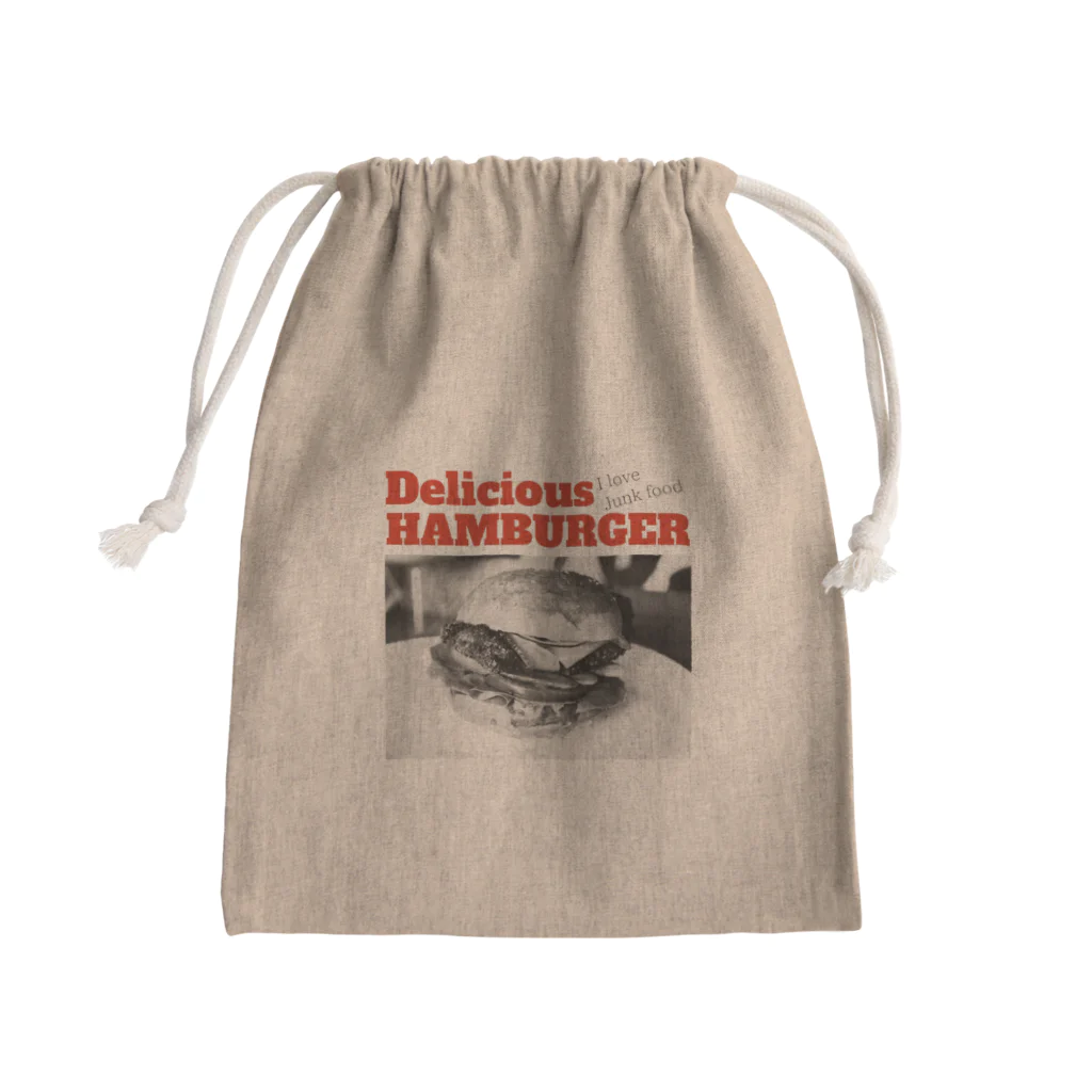 DeliciousHAMBURGERのDelicious HAMBURGER🍔ヴィンテージフォトバーガー Mini Drawstring Bag