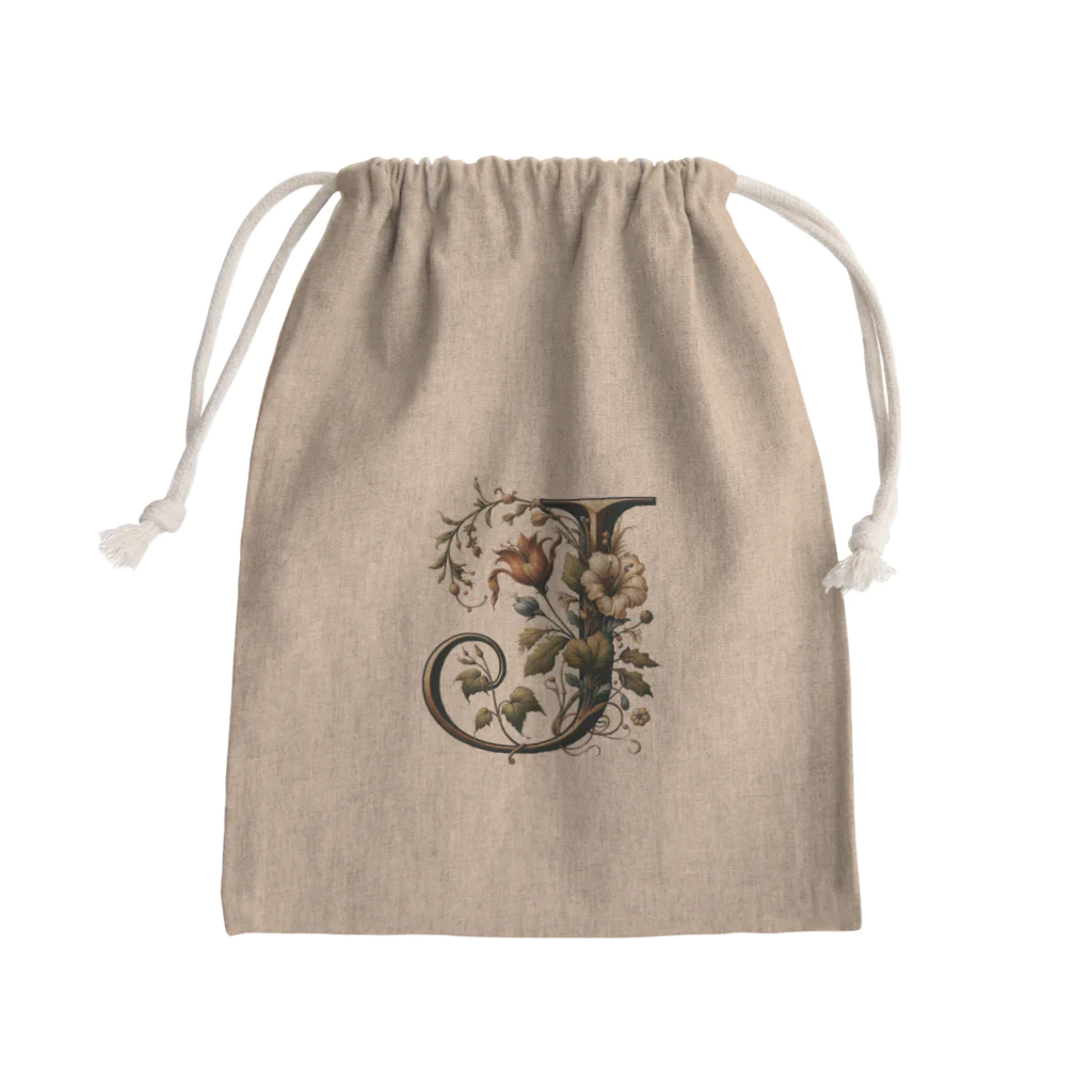 Wanderpaws-Tailsのイニシャルロゴ　J Mini Drawstring Bag