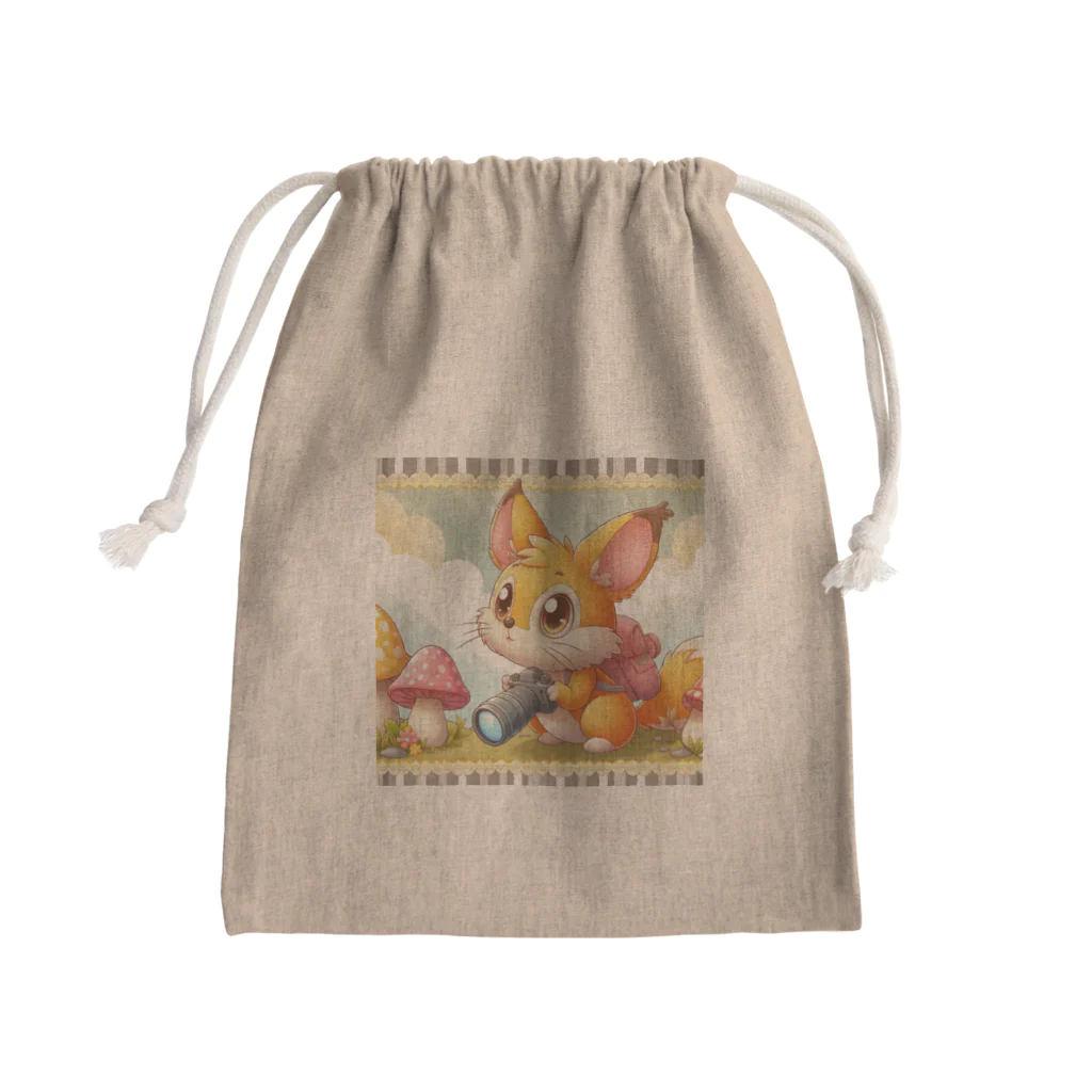 Wanderpaws-Tailsのきつねの冒険 Mini Drawstring Bag