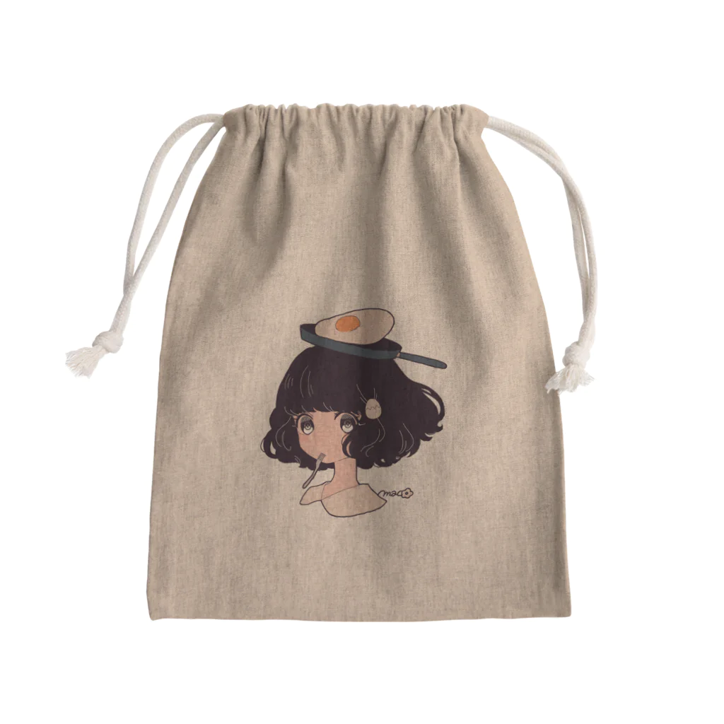 macoのあさごはん Mini Drawstring Bag