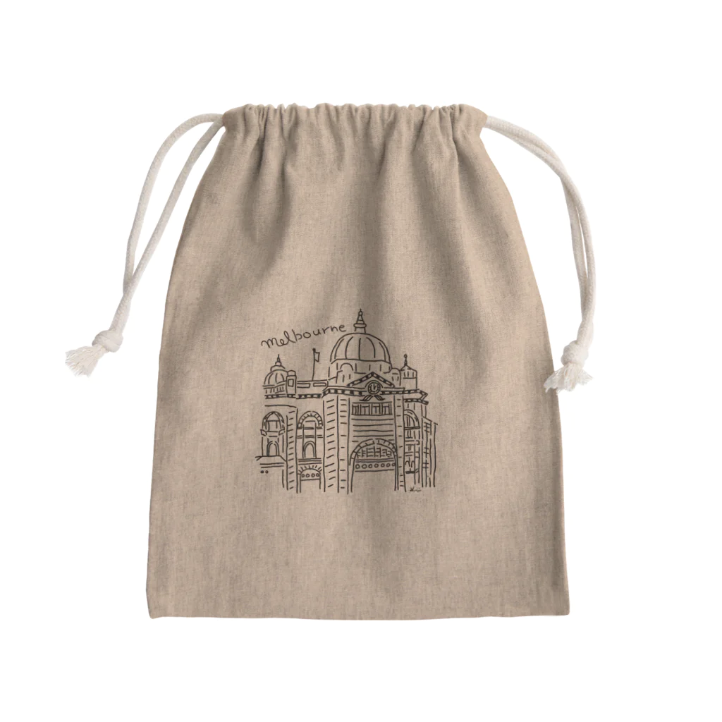 きいくみこのメルボルン Mini Drawstring Bag