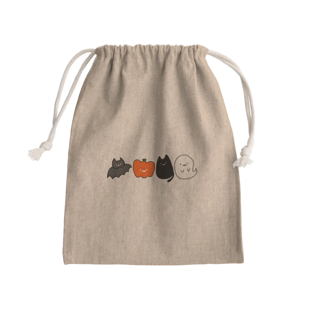 おもち屋さんのハロウィンの仲間たち Mini Drawstring Bag