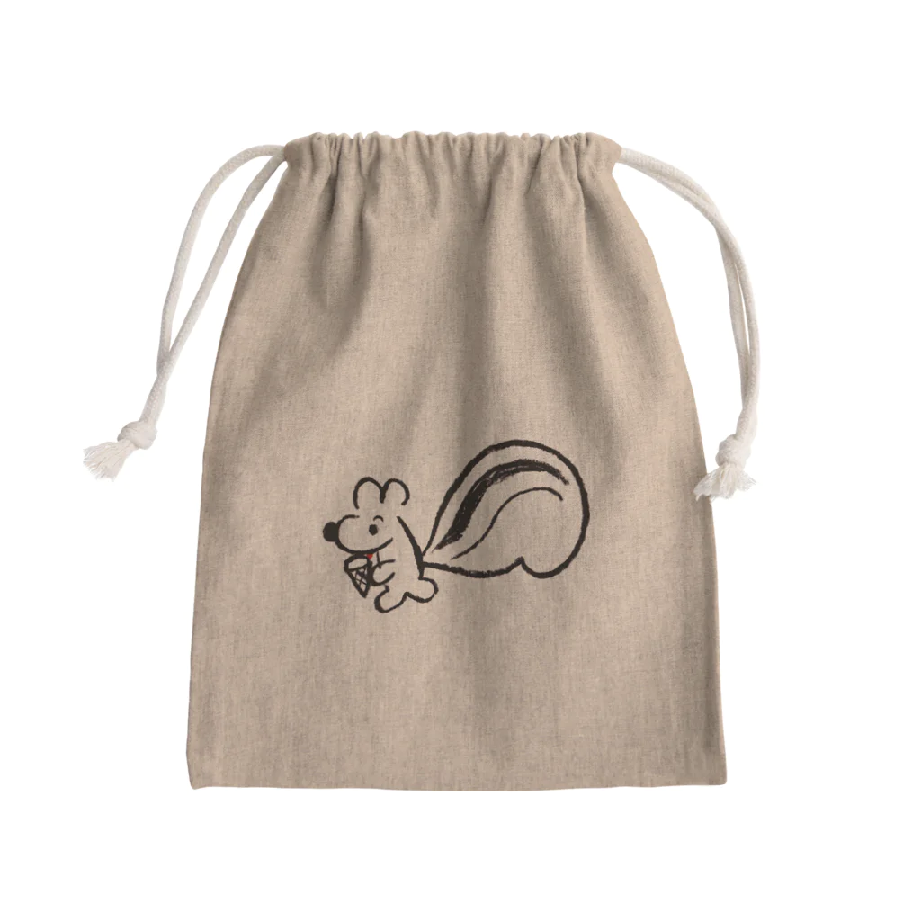 Chi-Chi-tambourineのアイスがおいしいリスさん Mini Drawstring Bag