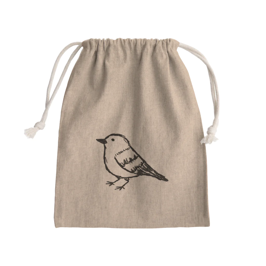 サンハイツ7号室のとりちゃんぽつん Mini Drawstring Bag