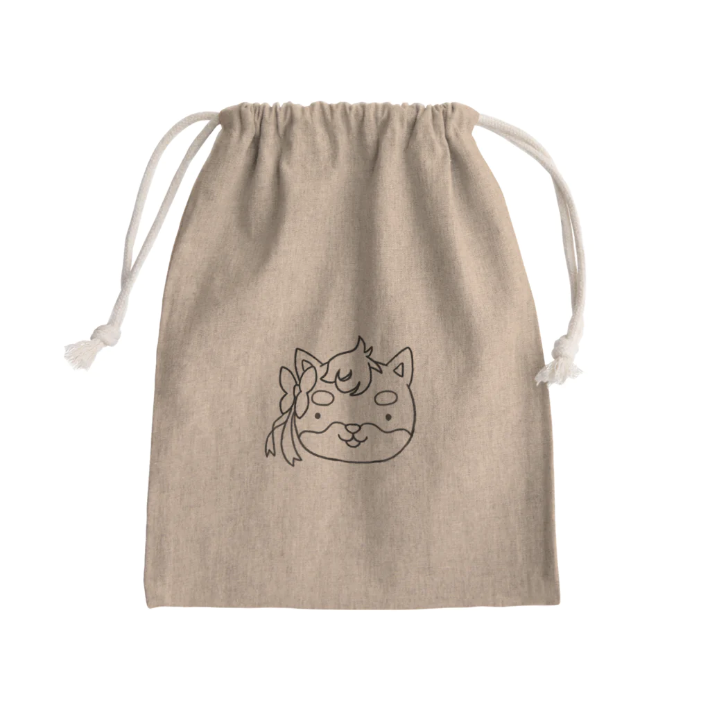 アリエスのイラストグッズやさんのしばいぬ（モノクロ） Mini Drawstring Bag