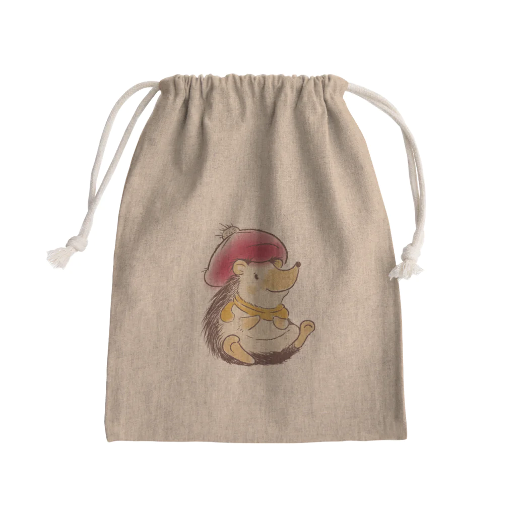 モノミチ STOREのあったかハリネズミ Mini Drawstring Bag