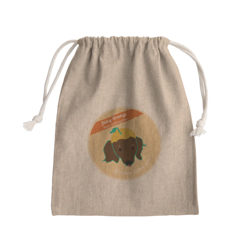 sacco-tanのWakayama_Orange Mini Drawstring Bag