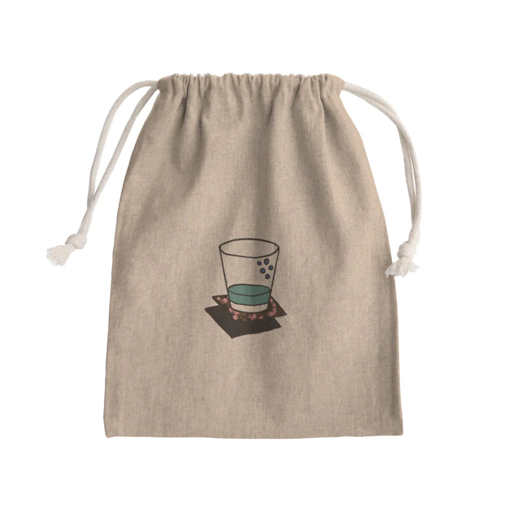 MOぬの浮コップ(花) Mini Drawstring Bag