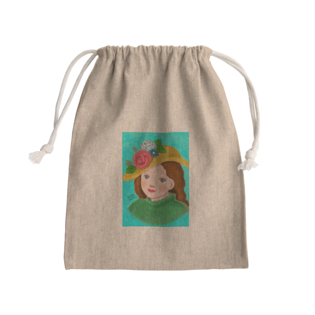 keikororinの薔薇と少女 Mini Drawstring Bag