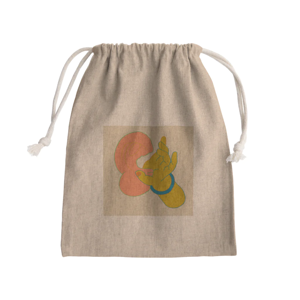 ERIKA MIYAJIMAの甲骨文字『取』 Mini Drawstring Bag