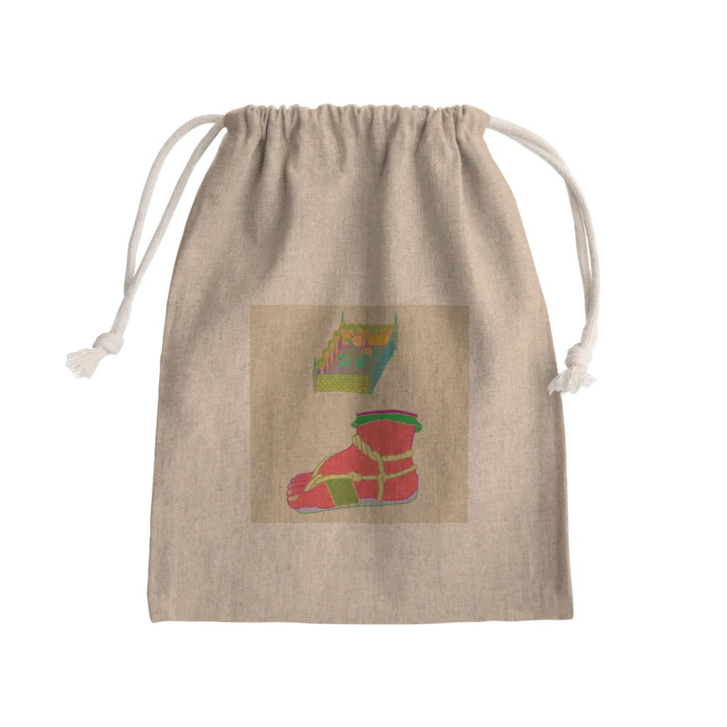 ERIKA MIYAJIMAの甲骨文字『正』 Mini Drawstring Bag