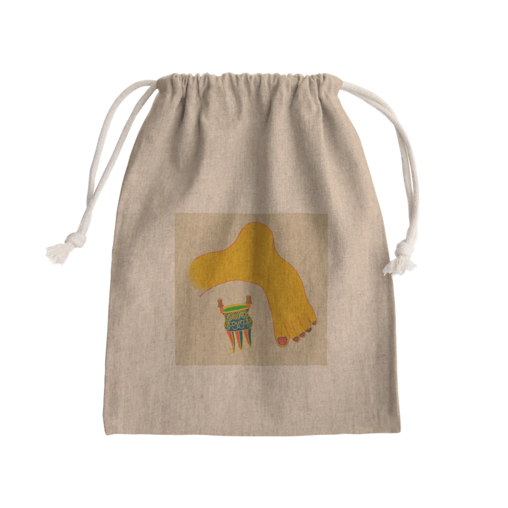 ERIKA MIYAJIMAの甲骨文字『各』 Mini Drawstring Bag