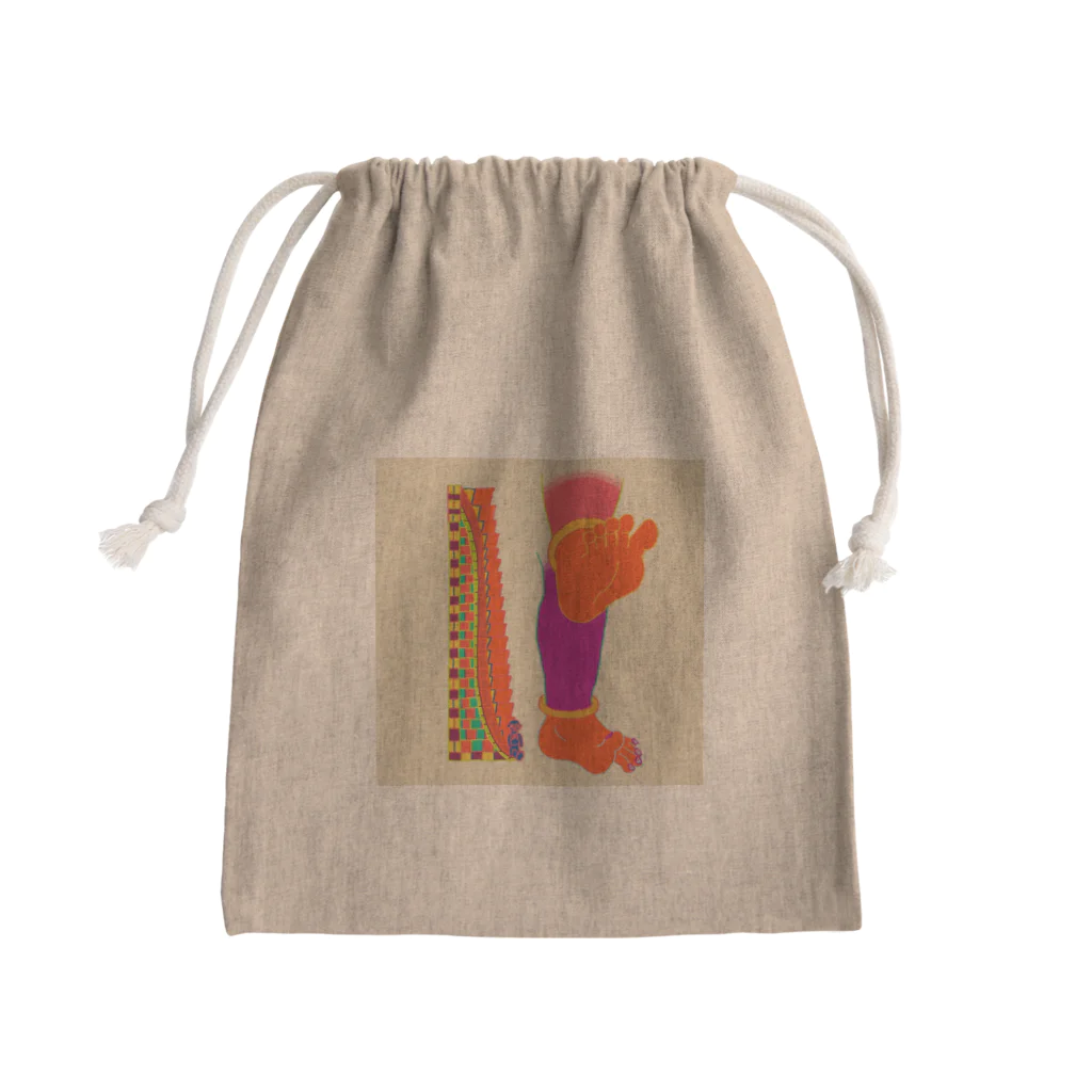 ERIKA MIYAJIMAの甲骨文字『降』 Mini Drawstring Bag