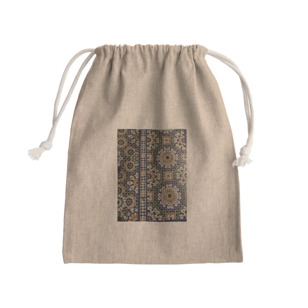 yutoyouのMorocco Flower Mosaic Tile Mini Drawstring Bag