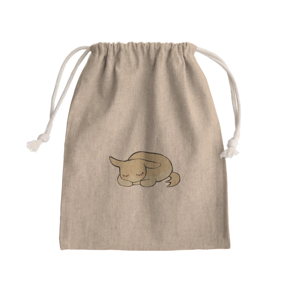 柊ワサビのおねむなウサギ Mini Drawstring Bag