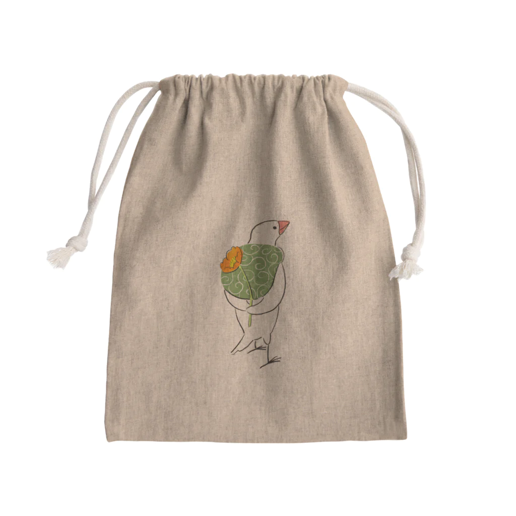 ふろしき文鳥のお店のポピー Mini Drawstring Bag