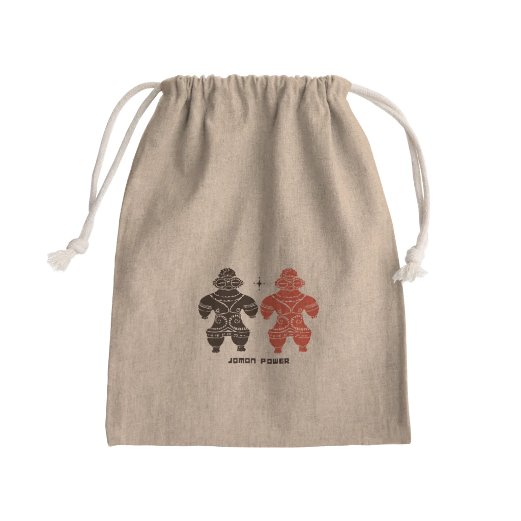 カイヅカの土偶 赤＆黒 JOMON POWER Mini Drawstring Bag