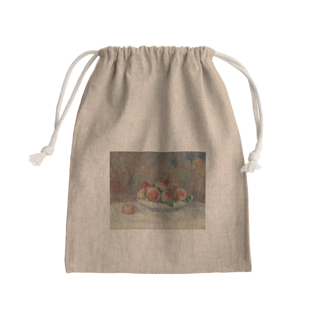 アートTシャツ 名画グッズのルノワール ｢桃 ｣ Mini Drawstring Bag