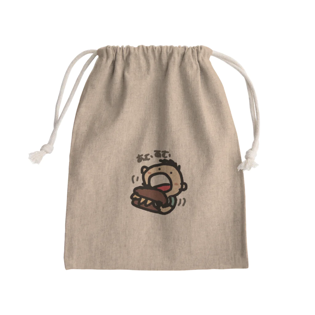 kottymarushopの食いしん坊 Mini Drawstring Bag