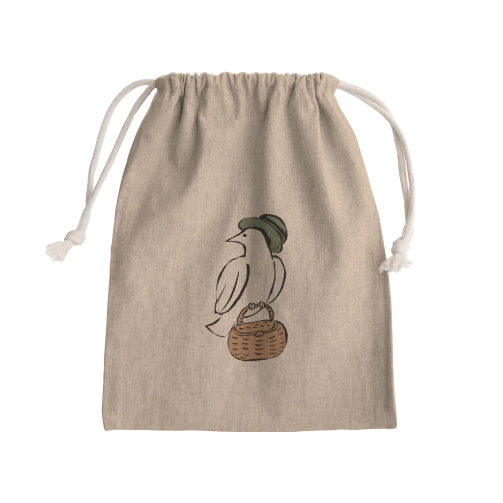 snowcompanyのお出かけ鳥さん Mini Drawstring Bag