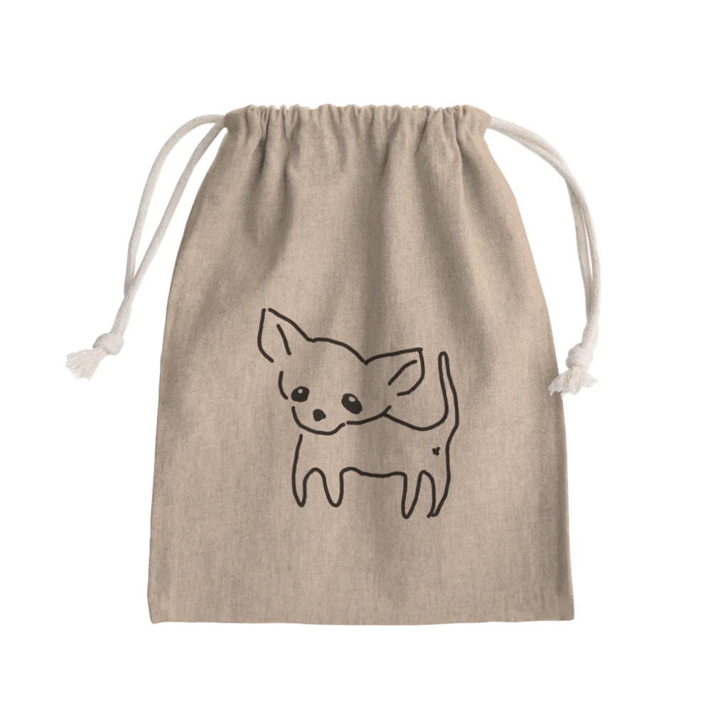 akane_art（茜音工房）のゆるチワワ（クリア） Mini Drawstring Bag