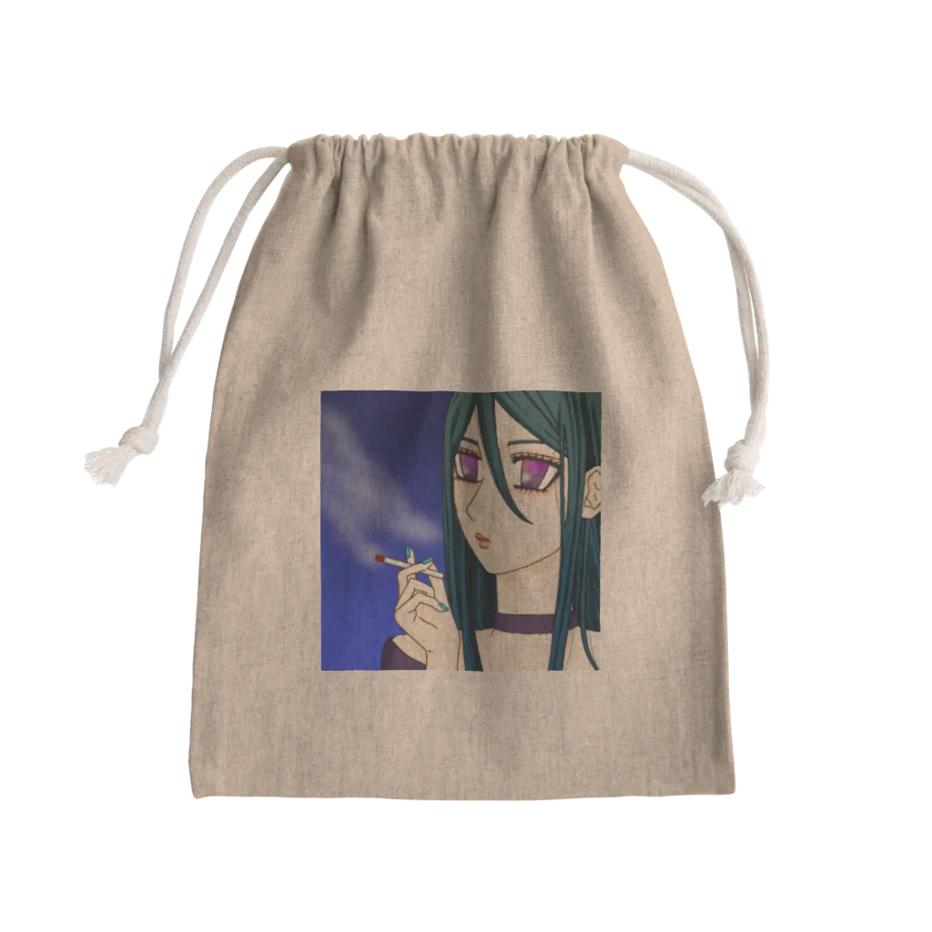 ガールズルームのクールタバコ女子 Mini Drawstring Bag