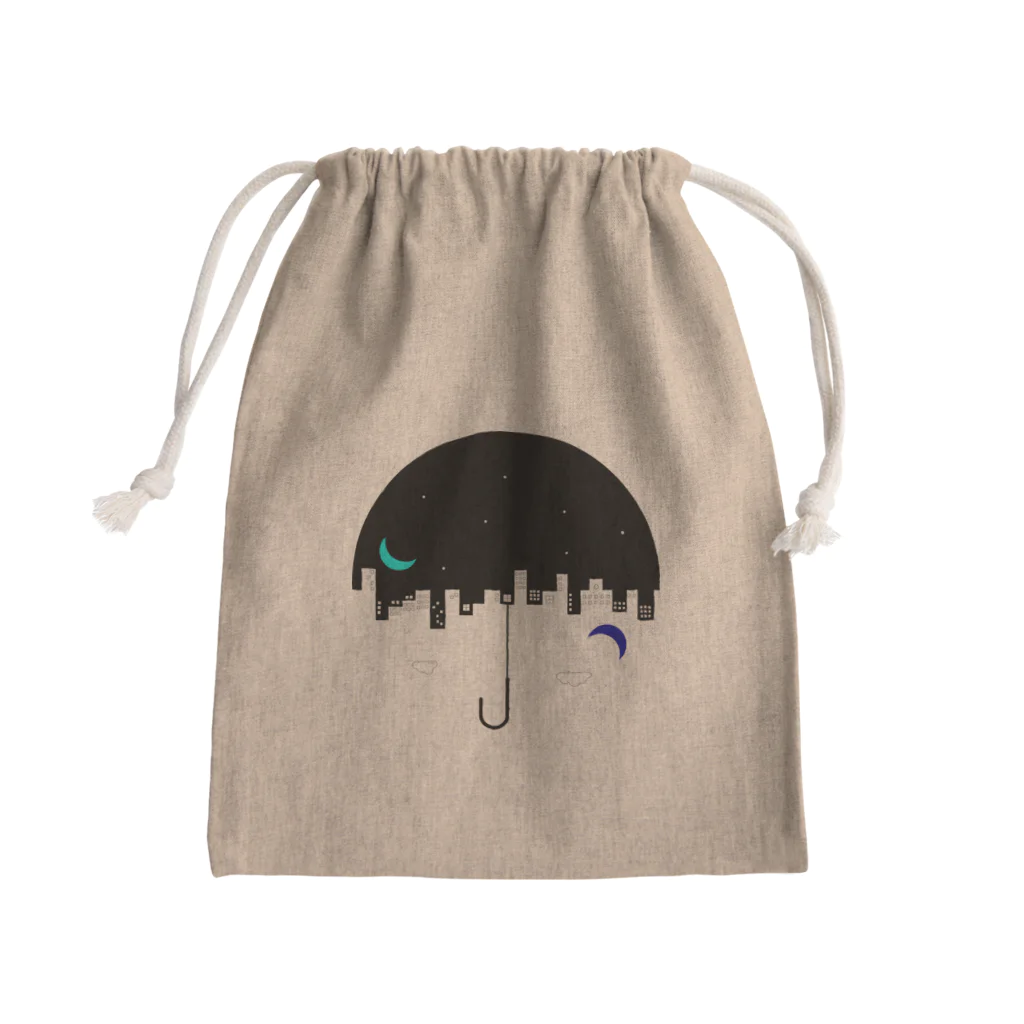 ざっか 夜光昼夢のいっしょうけんめいパワポで作ったロゴのふくろ Mini Drawstring Bag