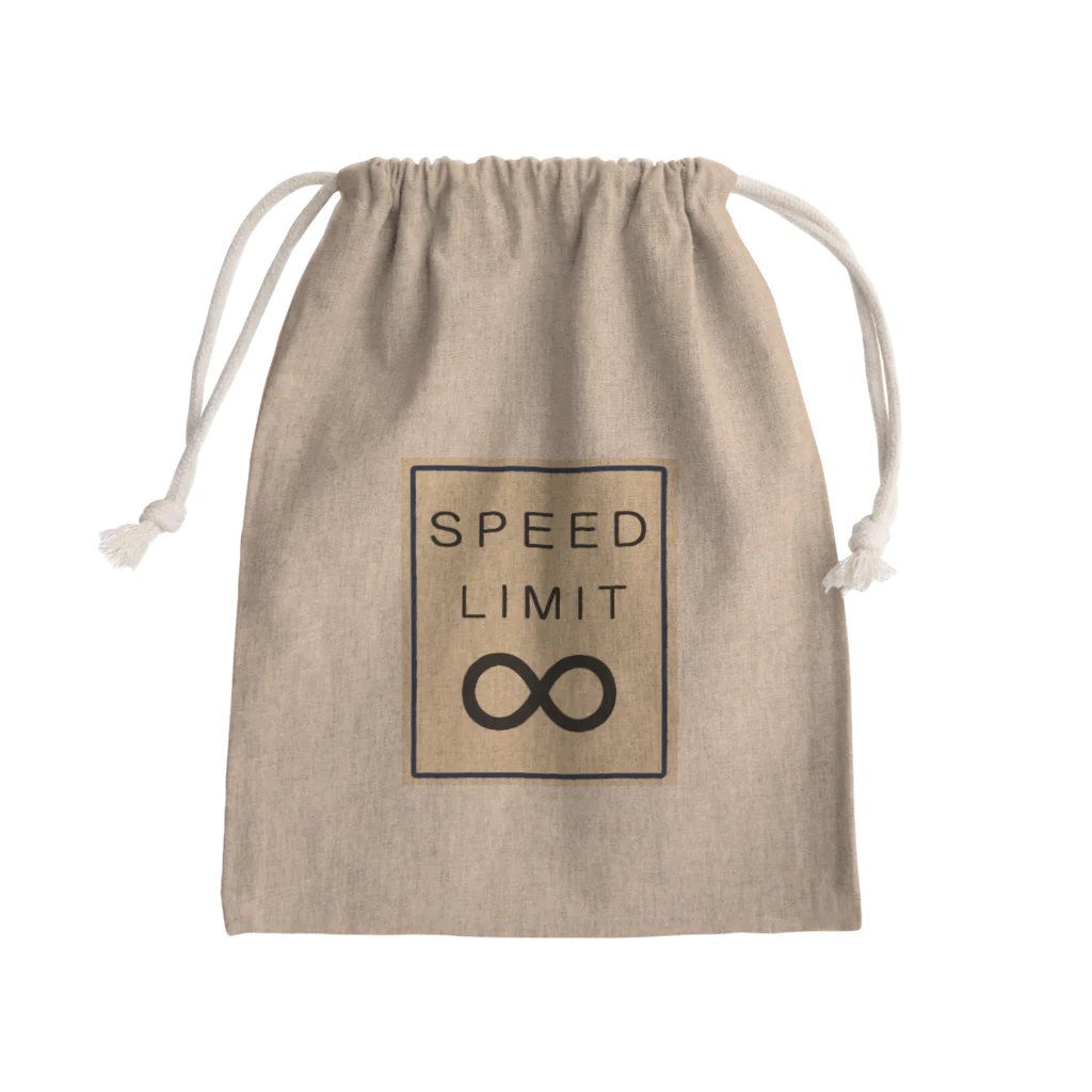 hiramekiの海外の標識風SPEED LIMIT∞ Mini Drawstring Bag