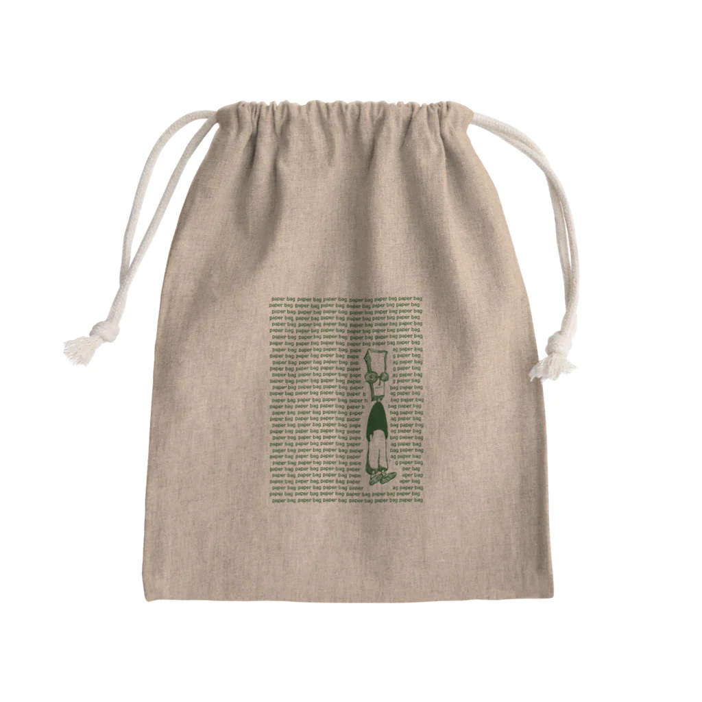 yajicongoodayのpaper bag boy Mini Drawstring Bag