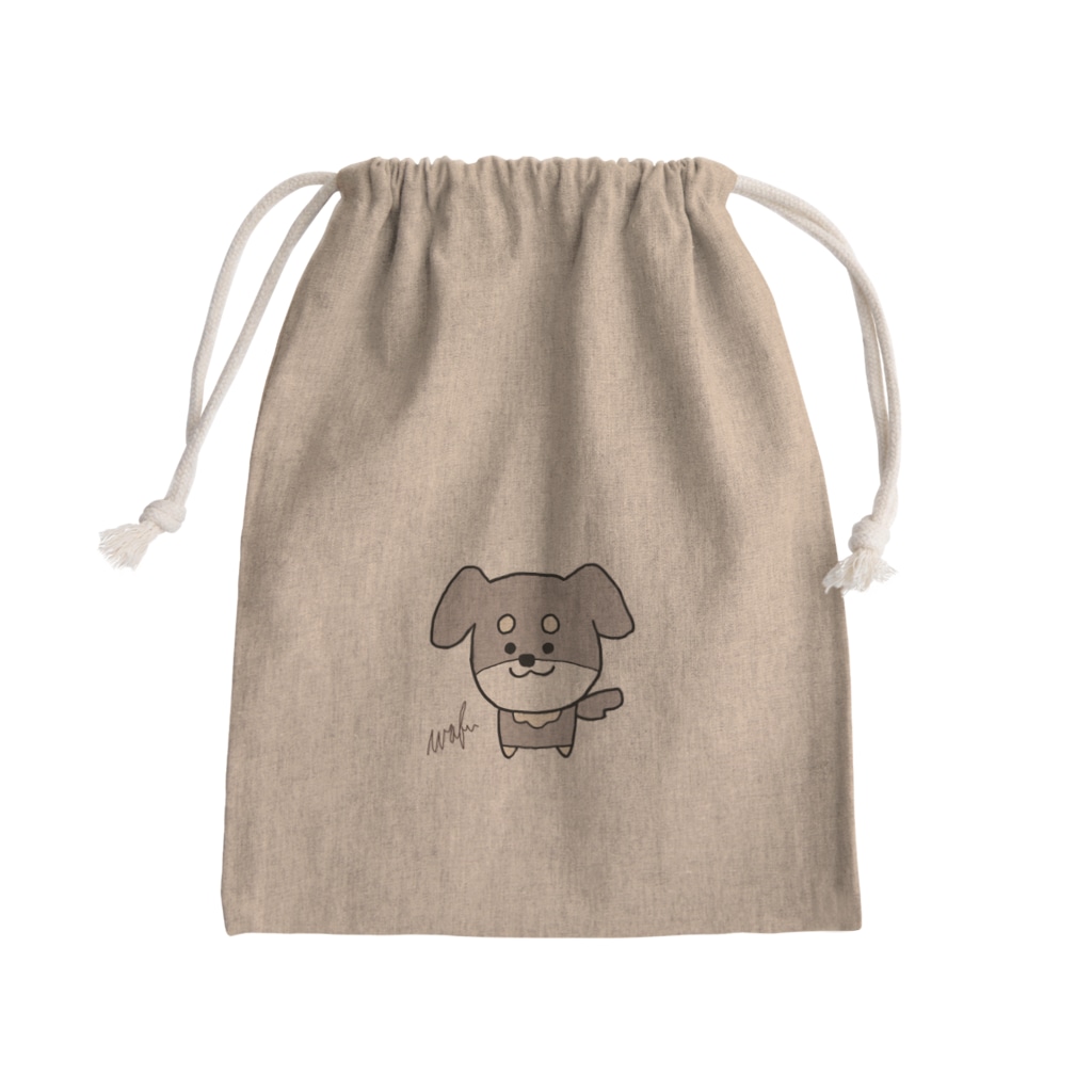 wafuniのゆるいぬ　（ネーム入り） Mini Drawstring Bag