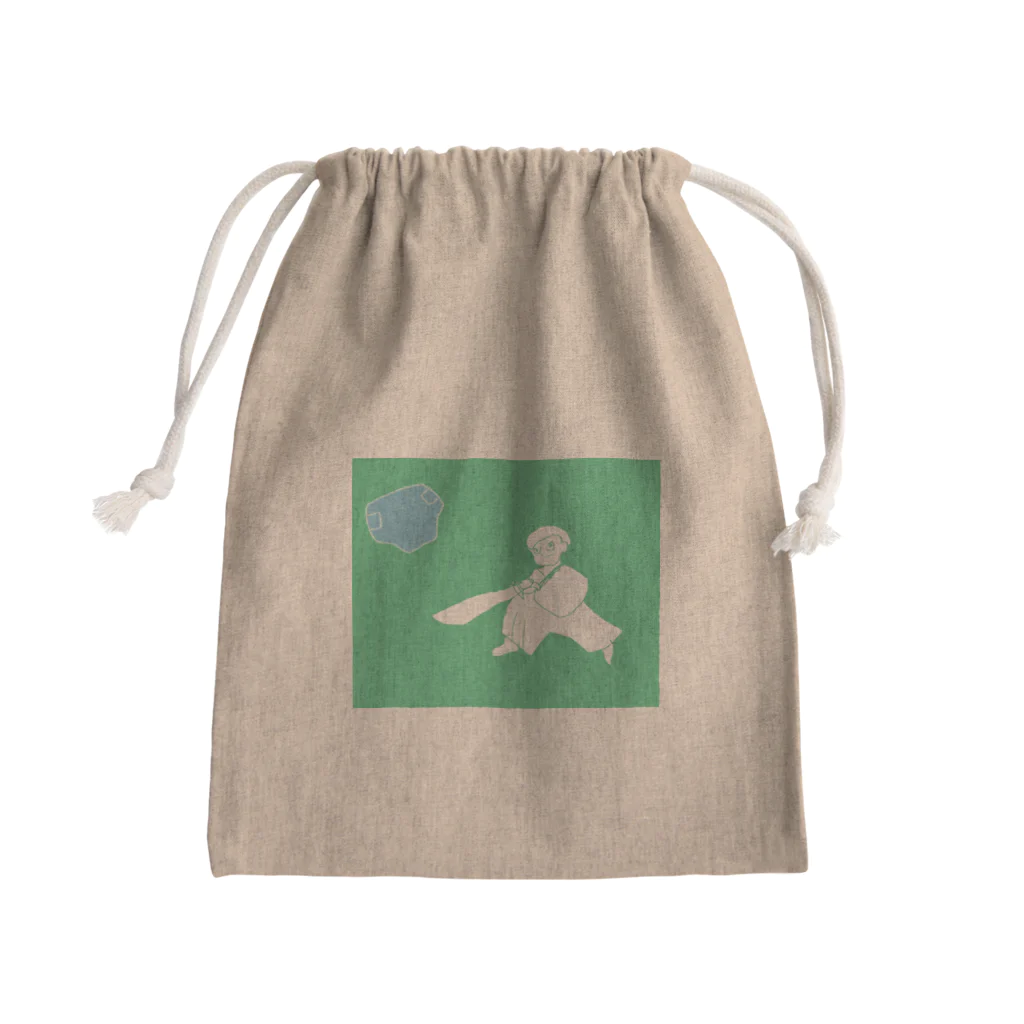 犬吠え商店の真剣！おむつ勝負 Mini Drawstring Bag