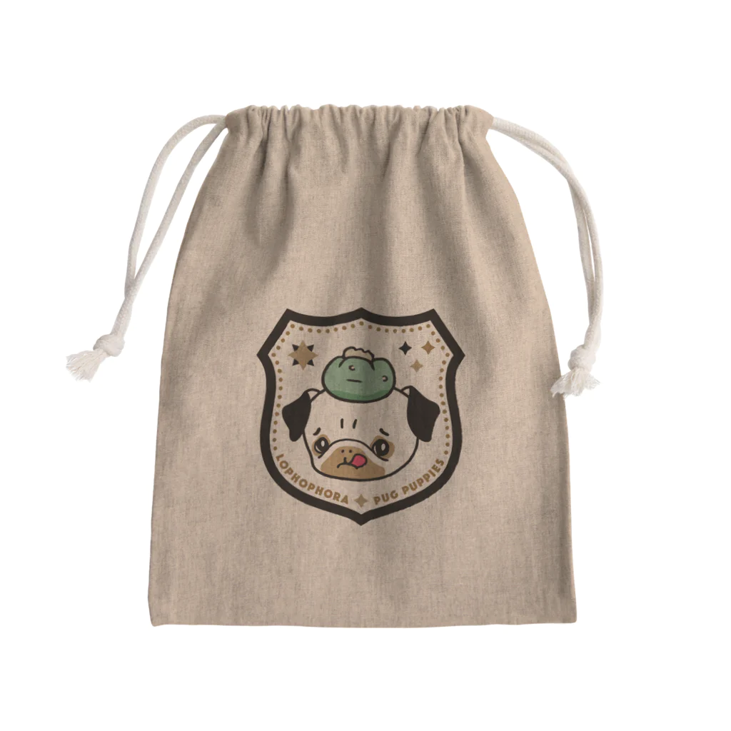 nanaqsaのロホホラわんわんワッペン Mini Drawstring Bag