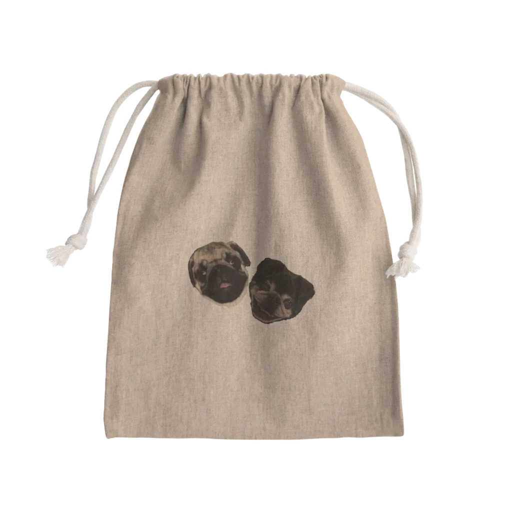 グッちゃんshopのパグのダンボ＆グッチ Mini Drawstring Bag