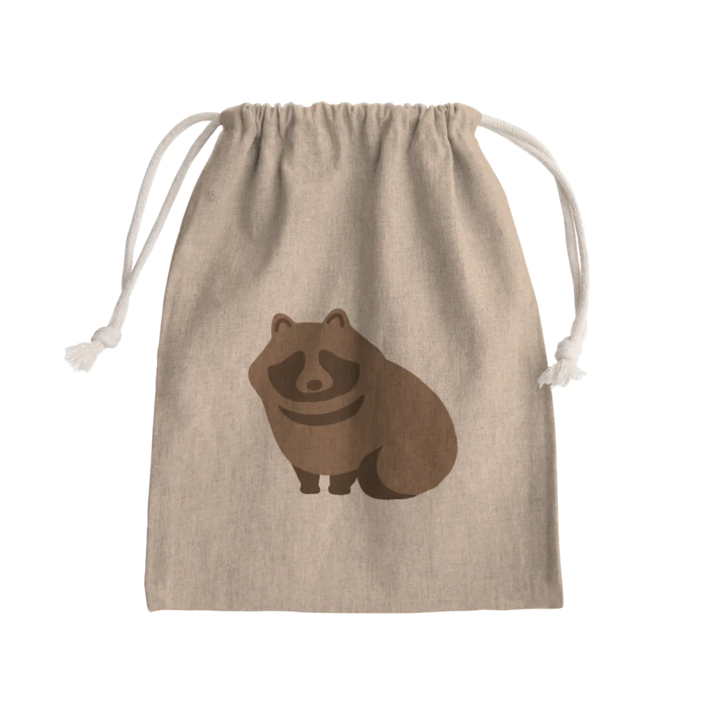 あざらしの7つどうぐのおすわりたぬきくん Mini Drawstring Bag