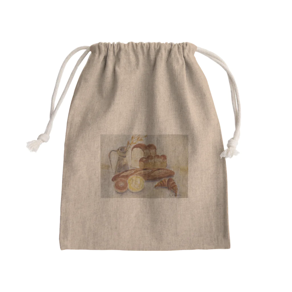 パン屋ものがたりのおじいちゃん店長のまちの小さなパン屋やさん巾着 Mini Drawstring Bag