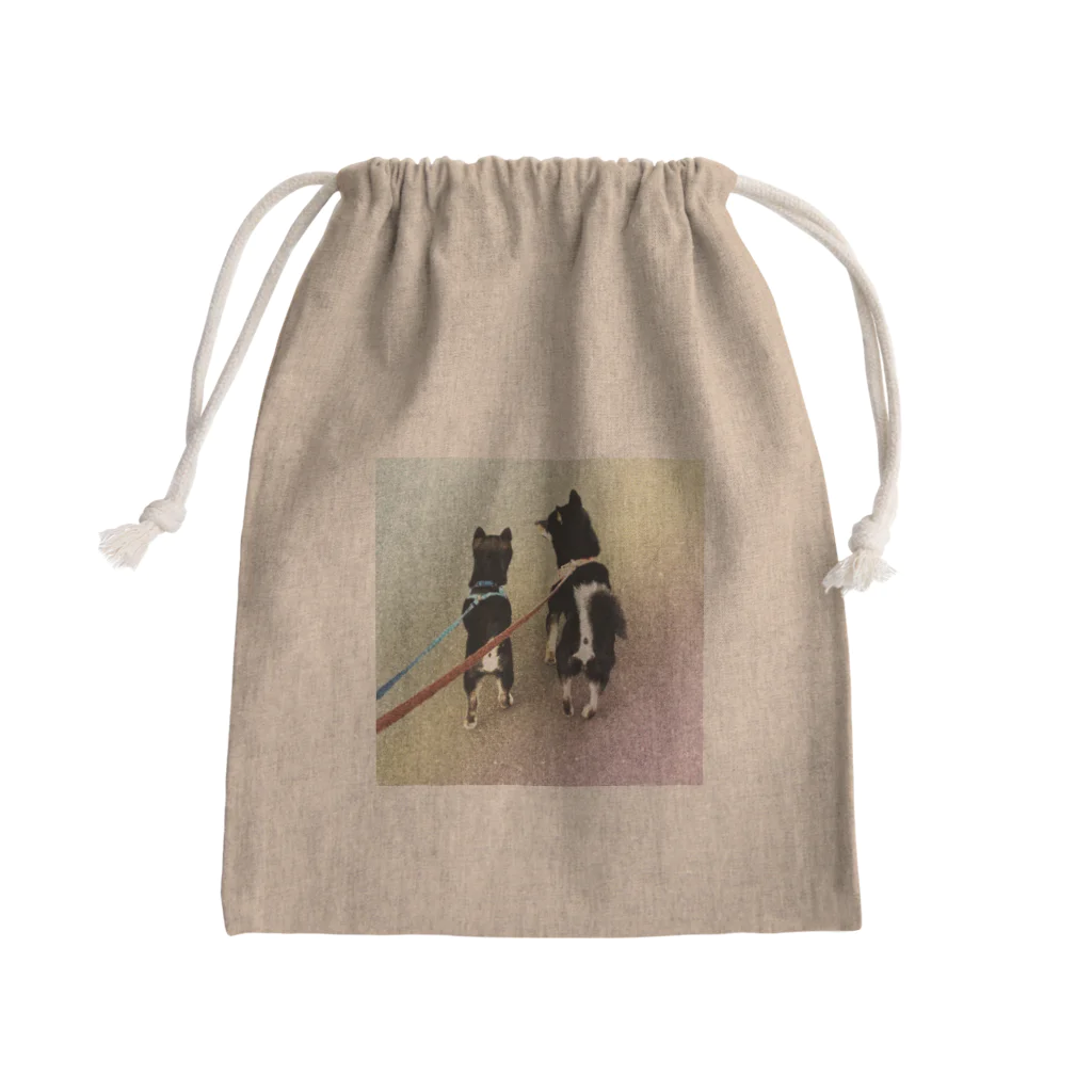 MArelaxの黒豆柴の仲良し姉弟 Mini Drawstring Bag