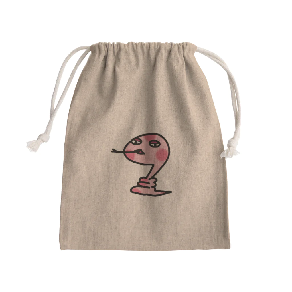 sansan-shopのこーんのすねーく Mini Drawstring Bag