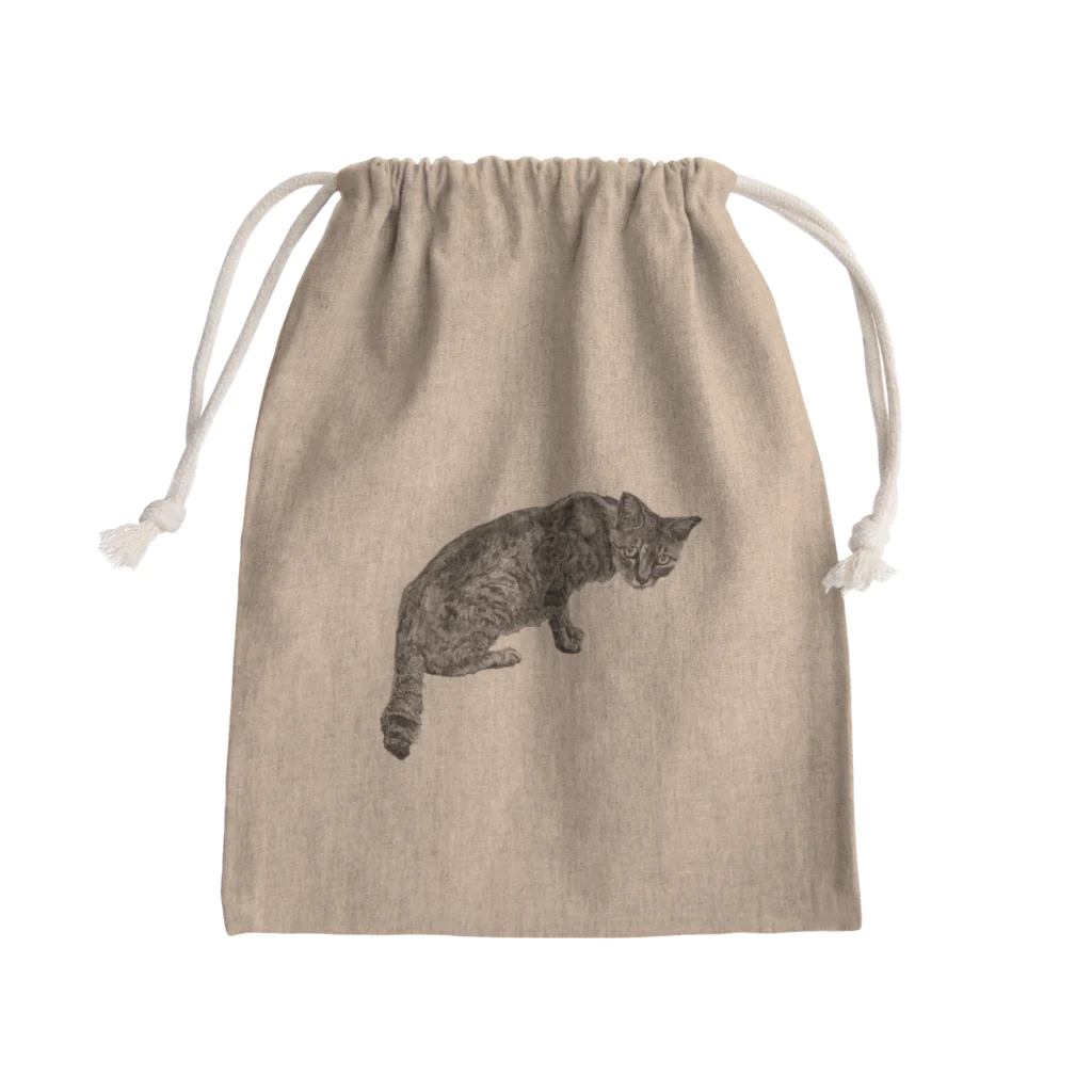 ATの猫A Mini Drawstring Bag