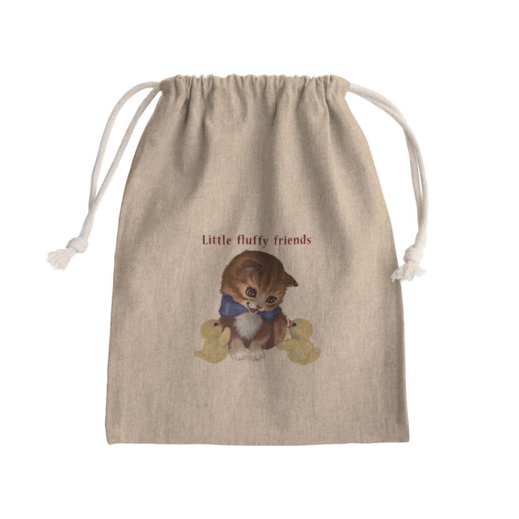 momolunchのピヨピヨと子猫2 Mini Drawstring Bag