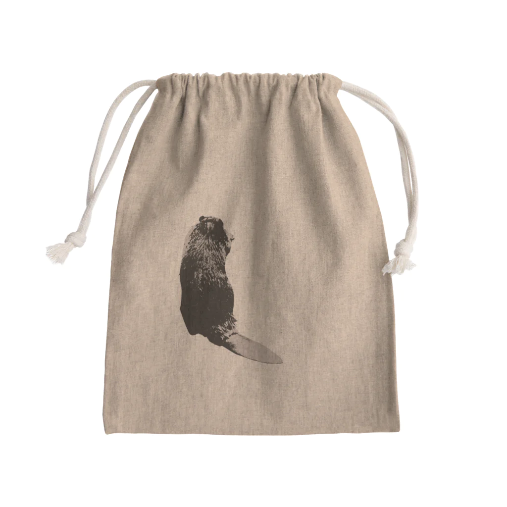 0isall_zoologicalのいつも心にビーバーさんを Mini Drawstring Bag