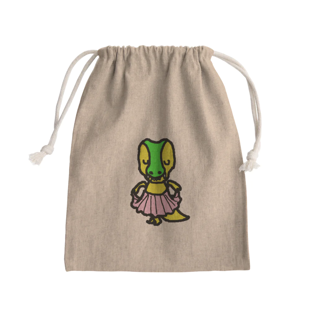 erichandmade × eric_joy_のぺこりティラノサウルス君 Mini Drawstring Bag