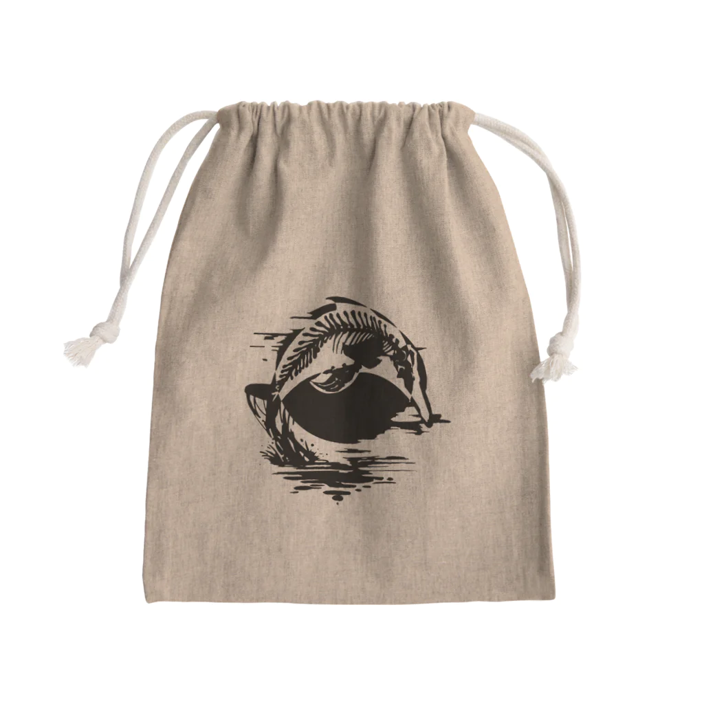 イルカのTシャツ屋さん🐬の怖くないよ！イルカさん！ Mini Drawstring Bag