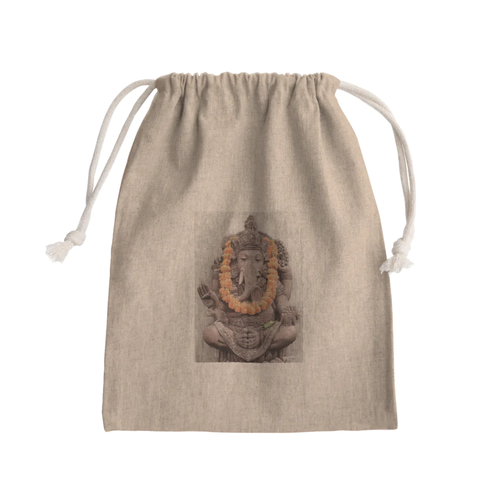 寺腰ウェブアクトのガネーシャ04 Mini Drawstring Bag