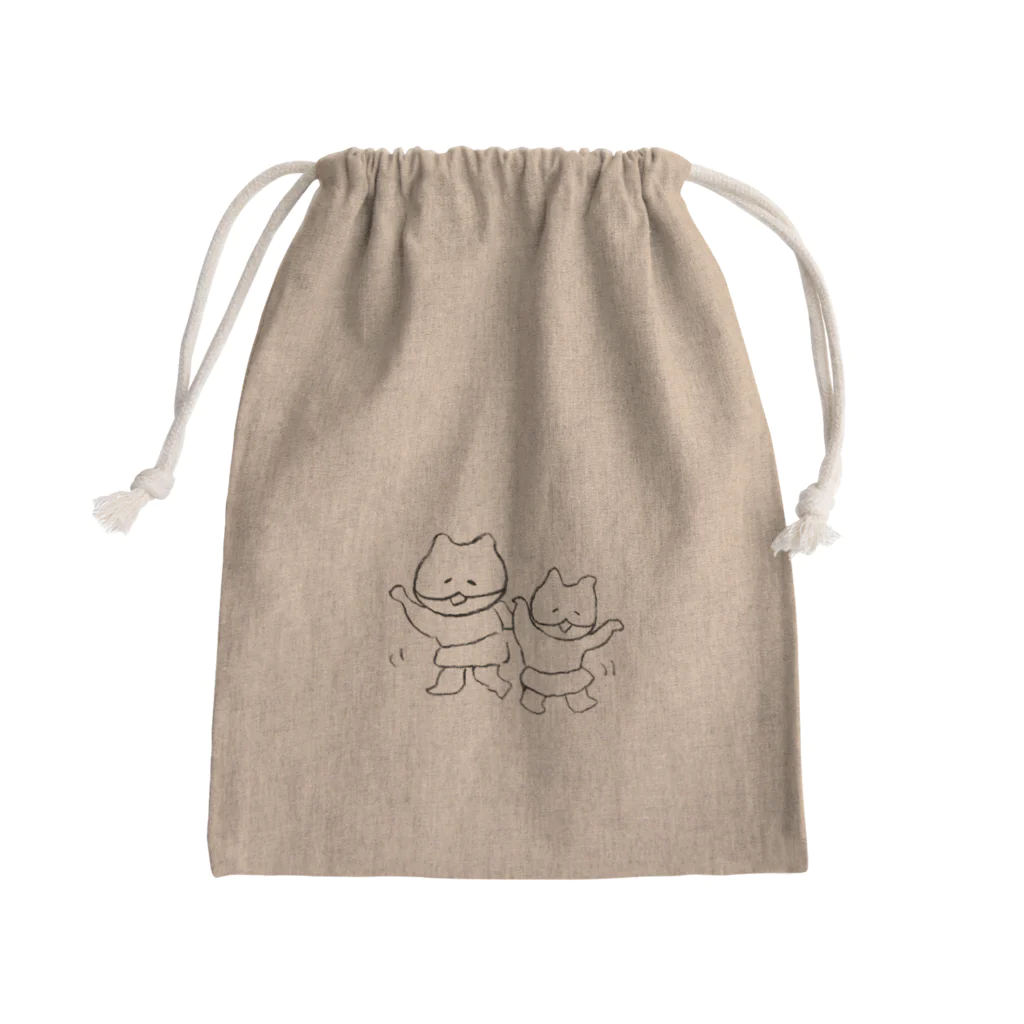 もん太郎 & もん助  銭湯サウナ生活♨️のもん太郎 と もん助 Mini Drawstring Bag